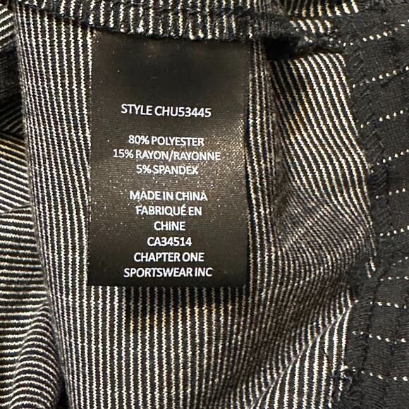 Jones New York Pull On Wide Leg Pants Sz 1X Black Pinstripe Stretch Pockets NWT - Picture 9 of 10